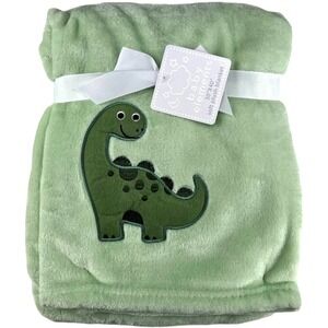 Baby Elements Green Dinosaur Blanket‎ Fleece Soft Boy Lovey NWT